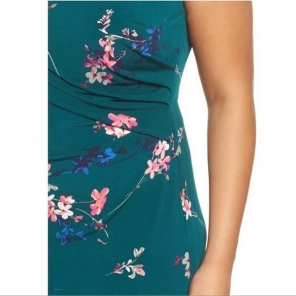 𝅺ELIZA J Cap Sleeve sheath floral Dress plus size  22W - Picture 3 of 4